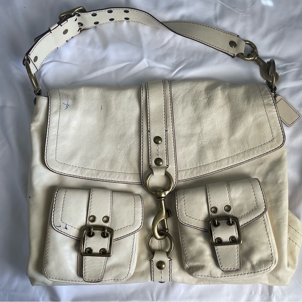 Leather Coach shoulder bag